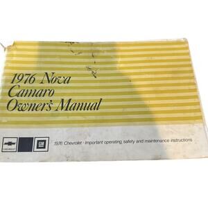 1976 CAMARO & NOVA Owners Manual 16049